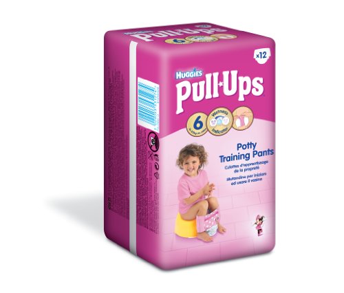 Huggies Pull Ups Potty Training Pants for Girls - Large (16-23 kg), 12 x 6 Packs (72 Pants)