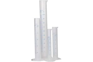 teng hong hui 4pcs Plastic Graduated Cylinder Kitchen Laboratory Experiment tool plastic Test Water Measurement Measuring Tube Cylinder