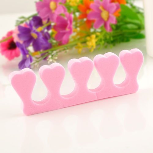 x6 PAIRS OF SOFT PINK TOE SEPERATORS NAIL ART VARNISH GEL SHELLAC UV SEPERATOR