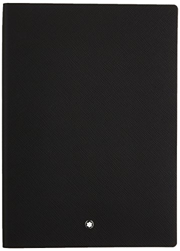 Montblanc Notebook 113294 Fine Stationery #146 - Leder Notizbuch A5 liniert mit Softcover - Farbe: Black - 192 Seiten