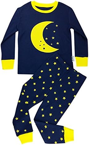 Floorey Pyjamas Moon &amp; Stars 2 Pieces Pajamas Set 100% Cotton (4 Years)