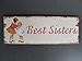 Produktbild linoows Nostalgie Blechschild, Best Sisters, Kinder Wandschild 13x36