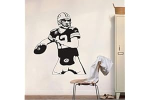 DDWAN Green Bay Packers Aufkleber Aaron Wandtattoo Art Decor Aufkleber Vinyl Poster Packers Wandbild Removable Home Decor 56 * 66 Cm