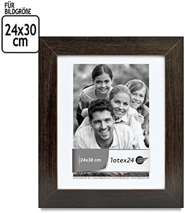 Picture frame brown with glass 24 x 30 cm