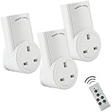 Discoball Convenient Home Mains Wireless Remote Control Sockets Switch 3 Pack (1 SET)
