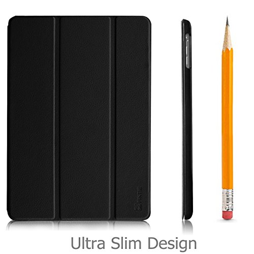 Fintie iPad Air Hülle Case – Ultra Slim Superleicht Schutzhülle Smart Shell Cover Tasche Etui mit Auto Schlaf / Wach und Standfunktion für Apple iPad Air, Schwarz - 3