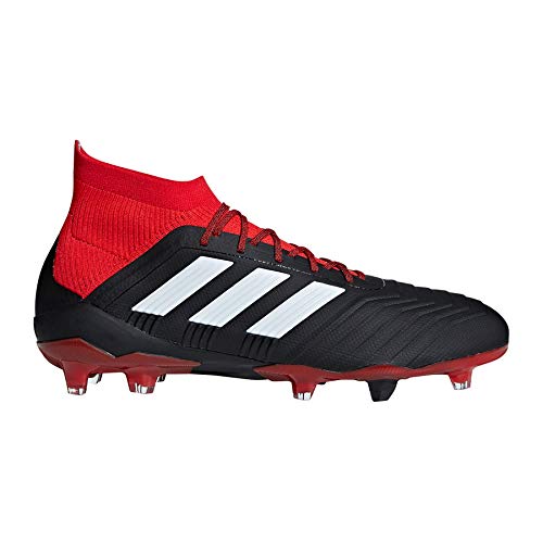 adidas Men's Predator 18.1 Fg Footbal Shoes, Black Cblack/Ftwwht/Red, 9 UK