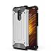 Produktbild LAGUI Hülle Geeignet für Xiaomi Pocophone F1, Stylisch Trend Handyhülle, Rugged TPU/PC Dual Layer Hybrid Outdoor Handyhülle, Anti-Scratch, Shockproof Schale. Silber