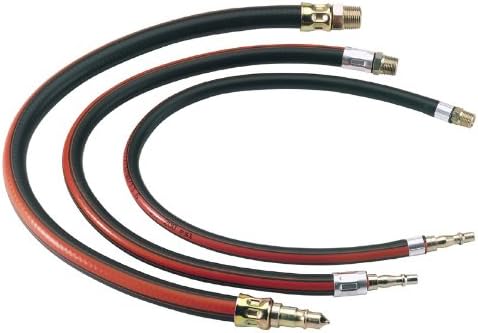 600MM 1/4" BSP AIR LINE WHIP HOSE - Health and Safety Executive guidance regulations recommend a flexible isolating hose to be used between the air tool and coupling, thus isolating the toolÕs vibration. Supplied with PCL adaptor and appropriate male tailpiece. Hose length: 600mm (approx). Display packed.