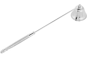 Ninoclar Candle Snuffer Tool,Stainless Steel Candle Extinguisher Wick Snuffer Accessory with Long Handle,Candle Accessory (SILVERY)