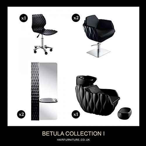 High Quality Plexiglass Black 2x Unit, 2x Styling Chair, Backwash, Stool Deal Pack, Fast UK Delivery