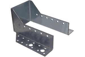 NAJDER Lot de 2 Sabots de Poutre 150 x 100 mm, Sabot de Charpente Type A, Connecteur de Poutre à Ailes Extérieures, Support en U Galvanisé pour Assemblage Solive Poteau Bois