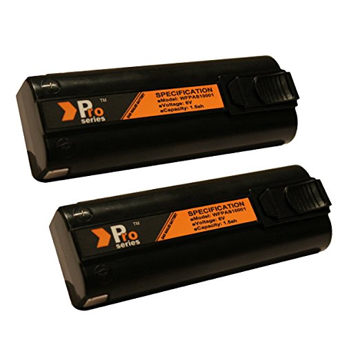 2 x Paslode Batteries 6V for IM350 , Im250, Im65, Im65 A - 404717