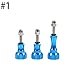 Produktbild binglinghua 3/Set Colorful Aluminium Daumen Knopf Edelstahl Bolt Nut Schraube für GoPro Hero 3 4 5, Binglinghua, blau