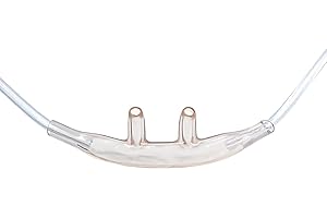 THE OXYGEN STORE Oxygen Nasal Cannula with Short Tube - 0.3m (1') Clear, Lightweight, Comfortable, Over-The-Ear | Short Length for use with Portable Machine | NHS Approved
