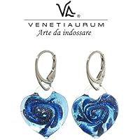 Venetiaurum - Ohrringe aus Muranoglas und 925 Silber. Made in Italy