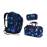  Satch Match - 3tlg. Set Schulrucksack - Farbauswahl - Rucksack+Sporttasche+Schlamperbox (Satch Match Waikiki Blue Schulrucksack Set 3tlg.)
