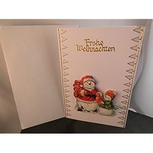 3D Weihnachtskarte Frohe Weihnachten Handmade
