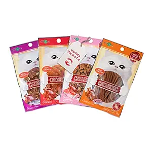 Petsy - Cataholic Variety Cat Treats for All Kitten & Adult Cats (Pack of 4 Flavours)