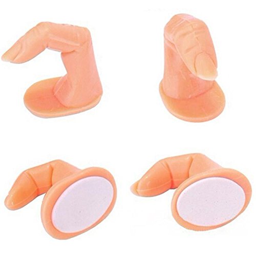 Velishy(TM) 4 x Nail Art Practice Fake Fingers Model Display Tool