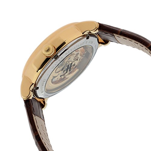 Thomas Earnshaw Men's Longcase Skeleton Automatic Watch with White Dial Analogue Display and Brown Leather Strap ES-8040-02