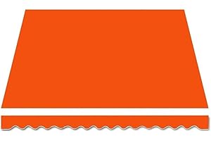 YHDMDQ Tela De Toldo Exterior, Techo De Repuesto para Toldo Retráctil, 3x2m 4x3m 5x3m Lona Recambio para Toldo, Cubierta Protectora para Toldo Jardín Patio Terraza(Orange,3x2m/10x6.5ft)