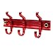 Produktbild CERRXIAN 3 Haken Aluminium Wandhaken, High-End moderne Wand-Kleiderständer, super einfach zu installieren, Rost und wasserdicht (rot)