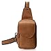 Produktbild Dxyap Herren Rindleder Schultertasche,Umhängetasche,Brusttasche,Rucksack zum Wandern,Radfahren,Reisen,Freizeit oder Multipurpose Herren(Braun)
