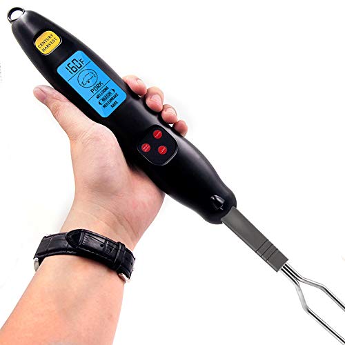 Preisvergleich Produktbild WYUE Elektronisches Grill-Gabelthermometer, Grill-Gabelthermometer, Grill-Thermometer-Schwarz