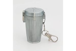 PTNKUIIY Zigaretten Taschenaschenbecher,Aschenbecher für unterwegs - Tragbarer Wasserdicht Aschenbecher to go Geruchsdicht Mini Reise Aschenbecher mit Deckel und Schlüsselbund für Draußen,Silber