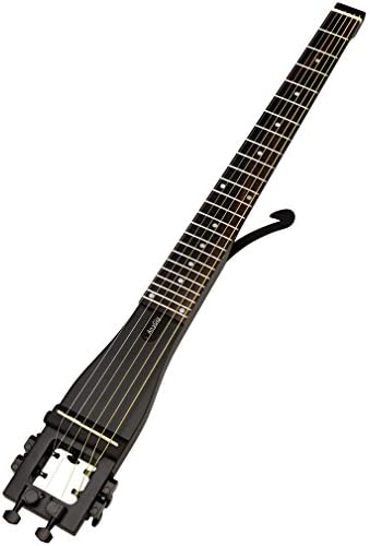 Anygig Acoustic Guitar with Strings 6 Fret Strings 25.5" Scale Backpacker Black