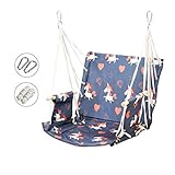 CJZ-DC Stuhl Hängematte Schlafzimmer Studenten Indoor und Outdoor Erwachsene Schaukel Faule Wiege Stuhl Hängen Schnalle Kissen Komfortabel und Atmungsaktiv (Farbe : D, größe : 1)