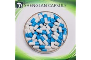 GONDMAX Lotto da 100 capsule di gelatina vuote in 11 colori; capsule di gelatina vuote colorate, per pillole e medicine, misura 0# (blu, bianco)