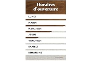 INTERFACE-PLV Panneau "Horaires d'ouverture" dimensions 60 x 40 cm