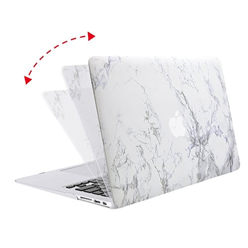 MOSISO MacBook Air 13 H  lle - Ultra Slim Hochwertige Plastik Hartschale Tasche Schutzh  lle Snap Case f  r MacBook Air 13 Zoll  A1466   A1369   Wei  