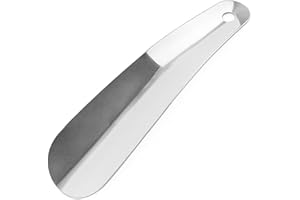 luoshaPUCY Calzascarpe Universali, Calzante per Scarpe con Foro Facile da Appendere, Acciaio Inossidabile Shoe Horn 16cm, Adatte per Tutte Le Scarpe