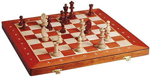 Woodeyland TORNEO 4 INCRUSTADO Ajedrez de Madera STAUNTON (Tablero de 40 x 40 cm) CALIDAD PREMIUM!