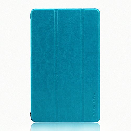 2015 New Fire 7“ Hülle Fall Tasche -SOONHUA Premium-Leder-Folio-Standplatz-Fall-Schlag-Abdeckung für Amazon New Fire 7 “ Tablet (7-Zoll-Tablet, 5. Generation – 2015 Modell) (Blue) - 9