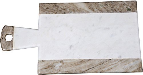 Premium Marble Cutting Board- 15 Paddle Chopping Board (Black and White) by TablTtop