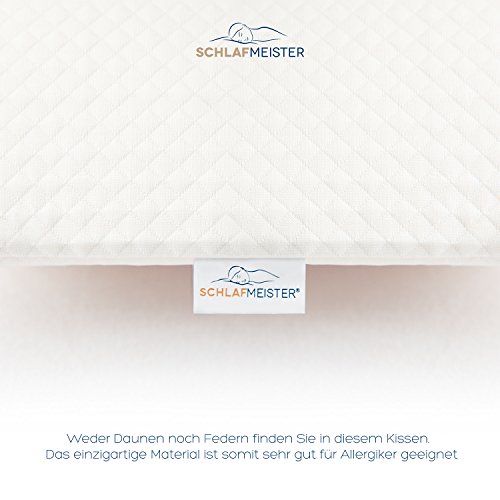 Orthopädisches HWS Nackenstützkissen viscoelastisches Kopfkissen aus druckausgleichendem viscoelastischem Gelschaum (60x40x12cm) inklusive 2 Schutzbezüge – Kissen für Allergiker geeignet - 3