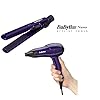 BaByliss Pro Nano Portable Travel Hair Dryer & Hair Straightener Purple with a free gift from Slamtech