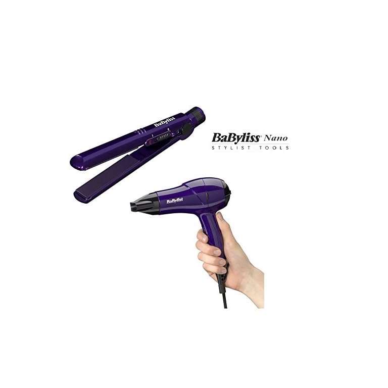 BaByliss-Pro-Nano-Portable-Travel-Hair-Dryer-Hair-Straightener-Purple-with-a-free-gift-from-Slamtech BaByliss Pro Nano Portable Travel Hair Dryer & Hair Straightener Purple with a free gift from Slamtech