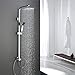 Produktbild Duschsäule ohne Wasserhahn Regendusche Duscharmatur Duschkopf Duschsystem inkl Handbrause Shower Set, Höhenverstellbar 92-135cm