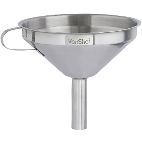 VonShef Großer Trichter für Marmelade und zum Einmachen hochwertiger Edelstahl 12,8cm Durchmesser - 4