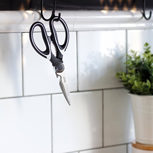 Sweese 3606 Multifunktions Utility Schere, Küchenschere Rostfrei schwarz 19 cm, geeignet für Hähnchen, Fisch, Fleisch, Gemüse - 5