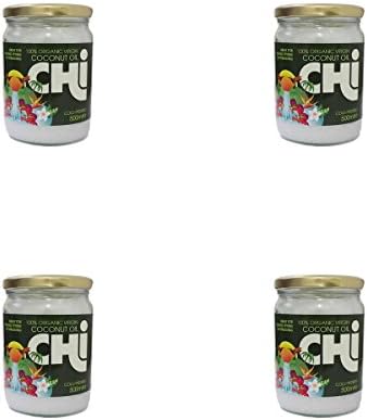 (4 PACK) - Chi Organic Virgin Coconut Oil - Cold Pressed| 500 ml |4 PACK - SUPER SAVER - SAVE MONEY