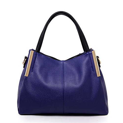 Nicole&Doris New Ladies Shoulder Crossbody Messenger Bag Handbag PU Leather Fashion Blue