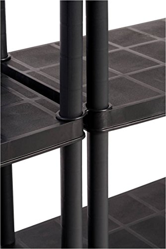 2 Stück Kunststoffregal, Schwerlastregal mit 5 soliden Böden und hoher Traglast von ca. 70 kg pro Boden. Maße pro Regal BxTxH in cm ca.: 92 x 45 x 185 cm - 4