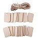 Produktbild MagiDeal 50 Stück Holz Handwerk Form Hängende Tags Verschönerung Für Handwerk Mit Seil - 25pcs 52x34mm