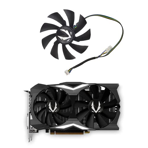 Jzwefdo 87MM Graphics Card Fan GA92S2H DC12V 0.35A 4Pin Video Card Cooling Fan Replacement for ZOTAC GAMING GeForce RTX2070 RTX 2070 OC Mini GPU Card Cooler Fan (Fan A 87mm)